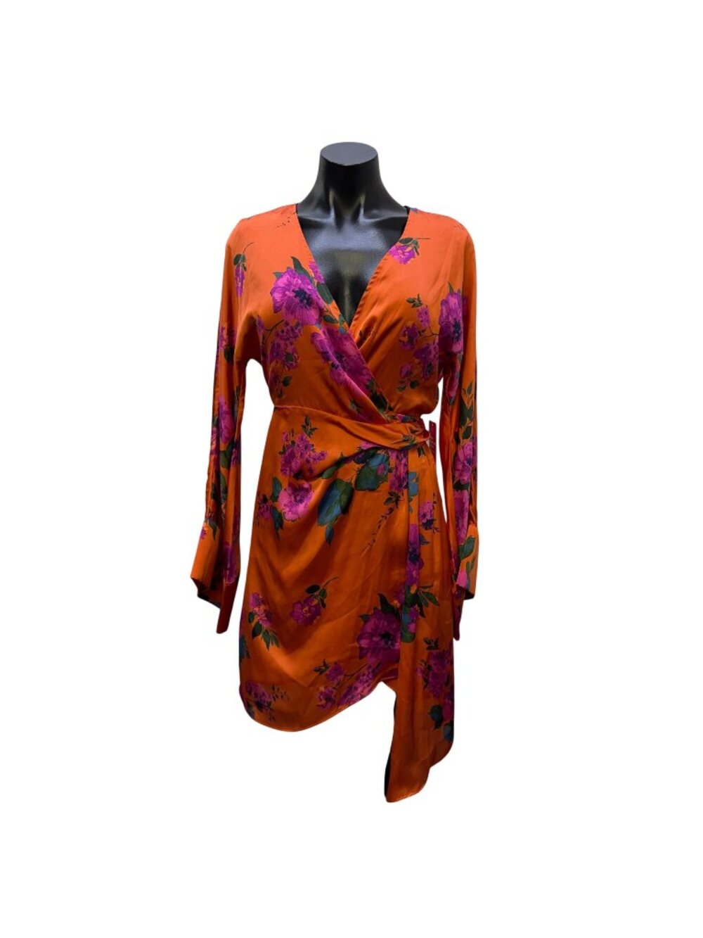 NWT Buddy Love Astrid Tuscan Rose Wrap Dress Orange S